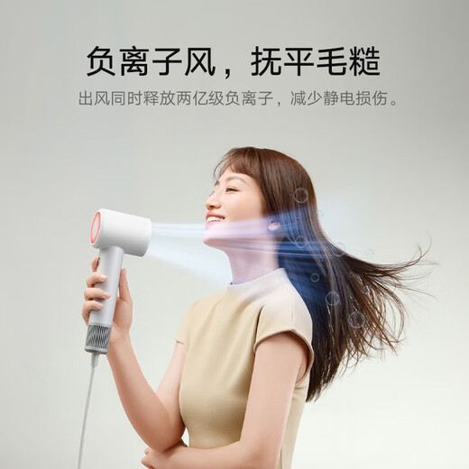 小米（MI） 米家高速吹风机H501SE家用大风力负离子护发速干降噪大功率 智能恒温吹风筒情人节礼物非IOT联动 米家高速吹风机H501SE白色