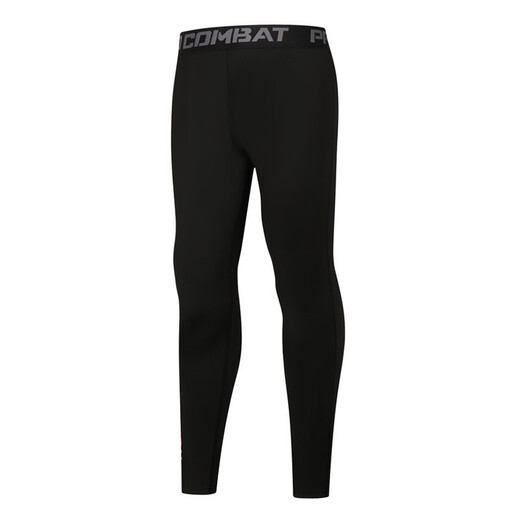 Children's sports fitness trousers, boys' leggings, football basketball tights, training clothes, workout running clothes, all black trousers S