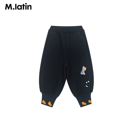 M.Latin Maratin children's pants 25 winter new style fun carrot nose snowman knitted trousers blue and black 100