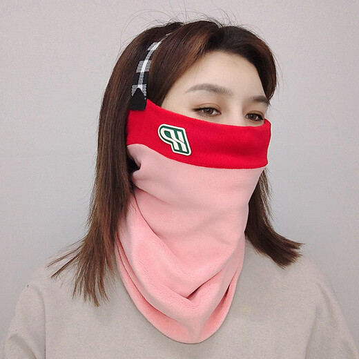 美伦玫冬季脖套女双层加厚保暖奥利绒户外时尚男女渐变套头围脖 3891宝蓝色 均码