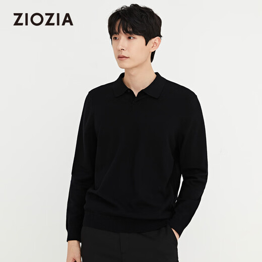 Ziozia [unter Jiumuwang] Herbst Herren Polo Neck -Pullover gestrickt