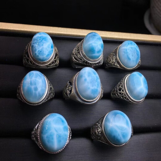 Luxurious natural sea stone men's ring s9265 large particle ring setting available to choose from