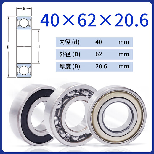 Complete list of bearing models Non-standard bearing inner diameter 26 27 28 30 32 35 36 38 40 deep groove ball bearing 40*62*20.6 others