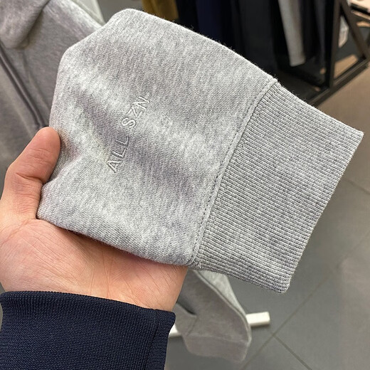 阿迪达斯 （adidas）卫衣男装春运动服针织连帽上衣套头衫 IC9759灰色/纯色 L