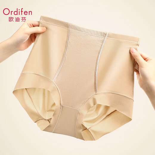 Oudifen 2-pack high-waisted thin tummy-controlling briefs, waist-tie, seamless tummy-slimming, butt-lifting women's underwear