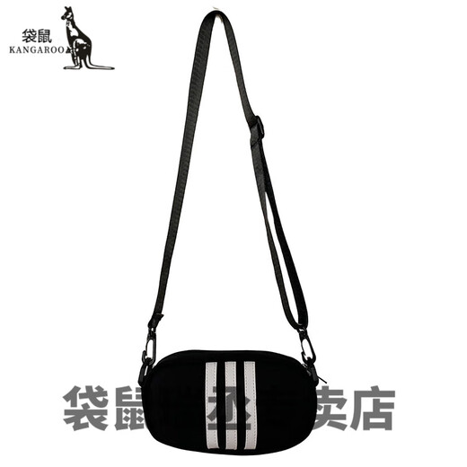 袋鼠手机钥匙包 新款小包包女防水尼龙布零钱包钥匙包百搭时尚手机包 黑色