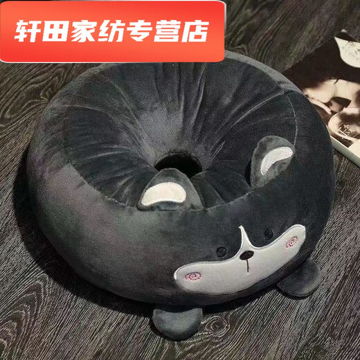 Silent Noel seat cushion, long-term sitting, butt pain free futon cushion, bay window butt cushion, office long-term sitting butt cushion, lazy person on the floor, bread type, cute, round hole seat cushion 38*38*15 (no zipper type)