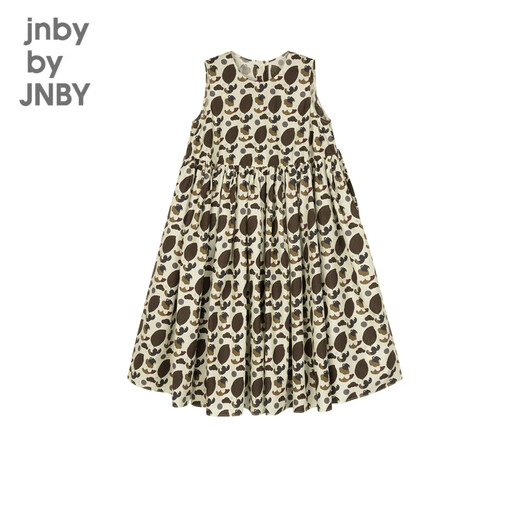 Jnby von Jnby Jiangnan Stoff Kinderkleidung ärmelloses Kleid Sommer Süßes Muster lässig mittelgroß