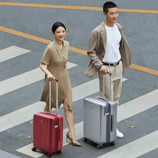 Avas suitcase 20-inch men's small trolley case travel case women's code box airplane boarding case 6182 space silver
