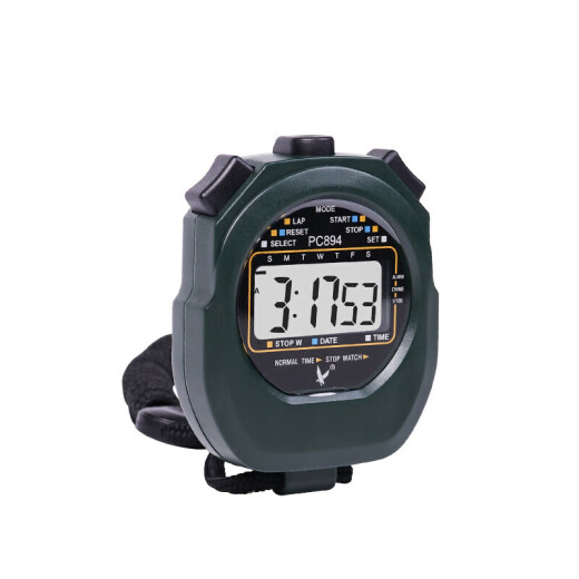 Tianfu stopwatch multi-function timer single row two-lane professional counting sports competition military green running watch referee timing tool PC894