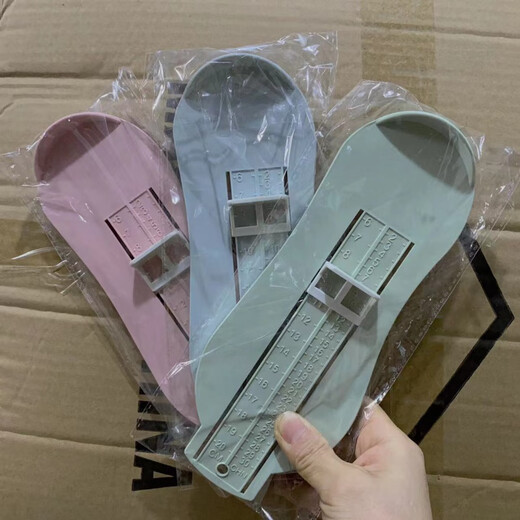 Baby foot measurer, children's shoe inner length measurement foot length ruler, baby shoe size measurement 0-8 years old shoe accessories, 1 pack, blue, pink and green, random