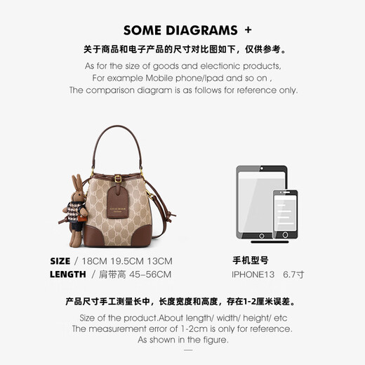 CRTNZO KROEZ Light Luxury Bags Women's Bags 2026 New Bucket Bag Women's Crossbody Bag New Year's Valentine's Day Birthday Gift Practical Khaki - Light Luxury Gifts for Girlfriends Wife Girlfriends Birthday Gifts Practical