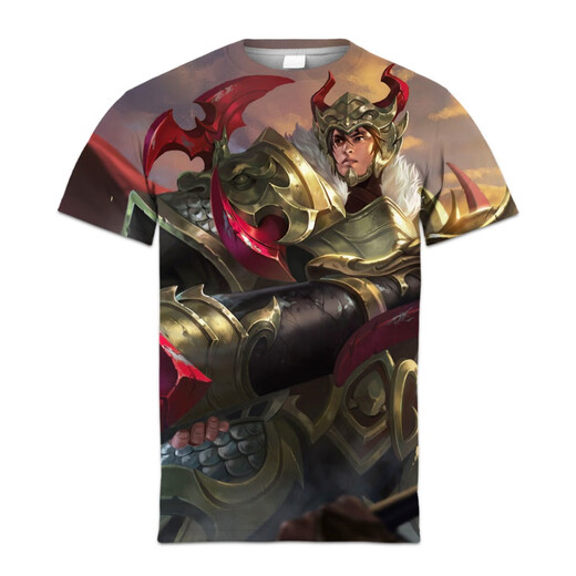 
Pavilion King of Glory T-shirt Five Tiger Generals Clothes Print Limited Skin Door Brothers School Customization Trend 1518 Huang Zhong-Liehun M (91-100Jin [Jin equals 0.5 kg])