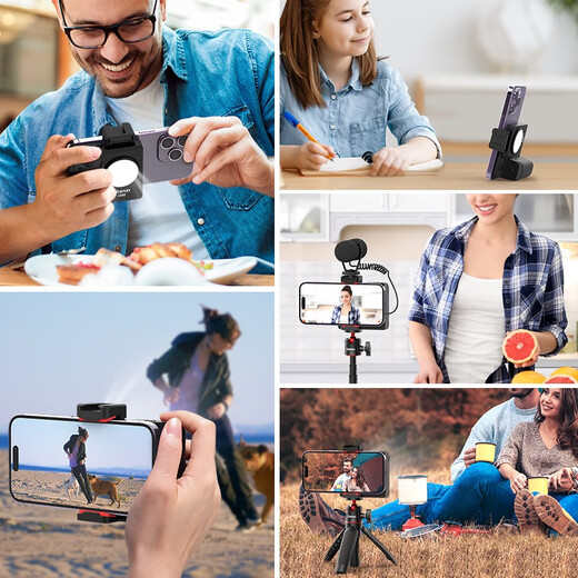 Ulanzi [Ulanzi] CG02 Bluetooth camera assistant, mobile phone photography handle, fill light, mobile phone selfie anti-shake, outdoor travel, portable photography, remote control type-c Bluetooth camera assistant