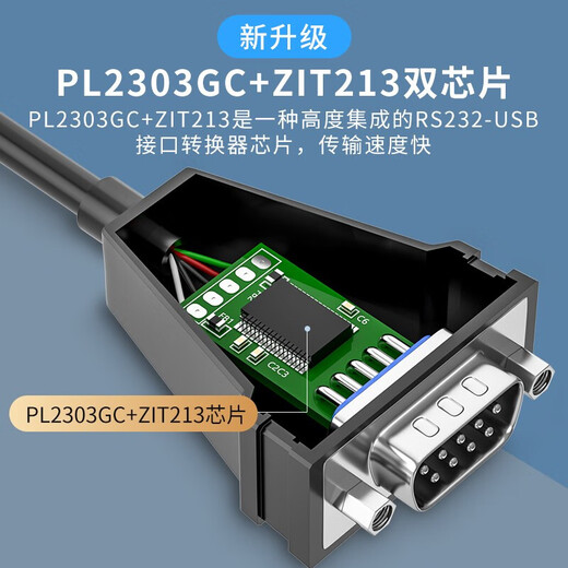 
Dite USB to RS232 dual serial port connection cable DB9-pin male nut RS232 one-to-two COM port converter industrial grade adapter DT-5024A (2ND)