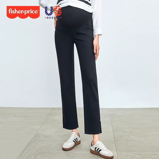 
Fisher-Price American Fisher maternity pants jeans wear straight wide-leg pants in spring and autumn, spring small maternity clothing spring suit blue XL [130-145Jin [Jin equals 0.5 kg] suitable for wearing]