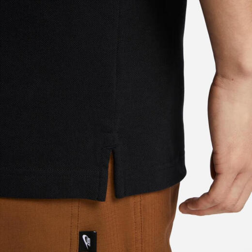 耐克（NIKE）男子短袖翻领T恤FN3895-010  黑色 M 