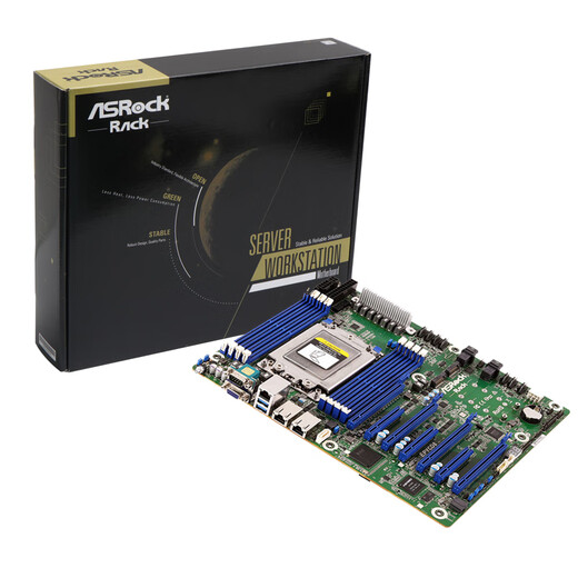 ASROCK RACK YONGQING Server Workstation Motherboard LGA4094 AMD7002 / 7001 Green 01 Green