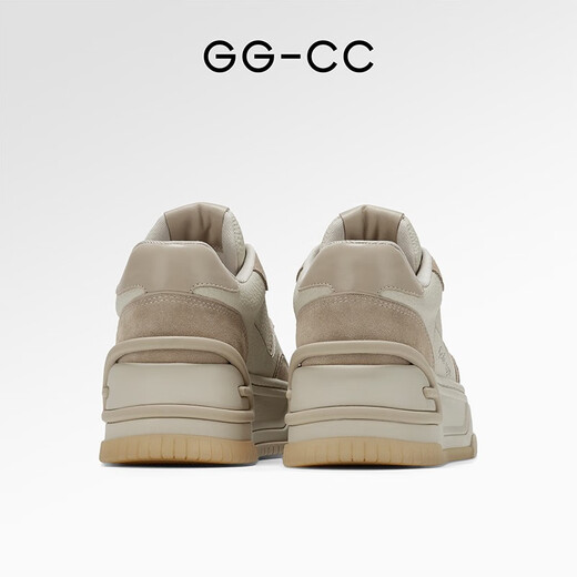 GG-CC [Rückkehr zum einfachen] echtes Leder mit dickem Schwammkuchen vielseitige Panda-Schuhe für Frauen neue Freizeitbrettschuhe G23X9738 Kaffee 37