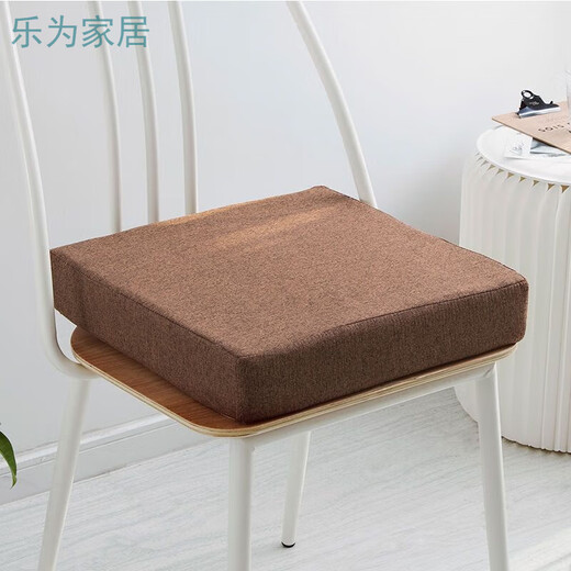 Qiaorui removable and washable four-season cotton and linen cushions high-density thickened sponge cushions office student heightening chair cushion soft coffee-square 30x30 thick 8 cm