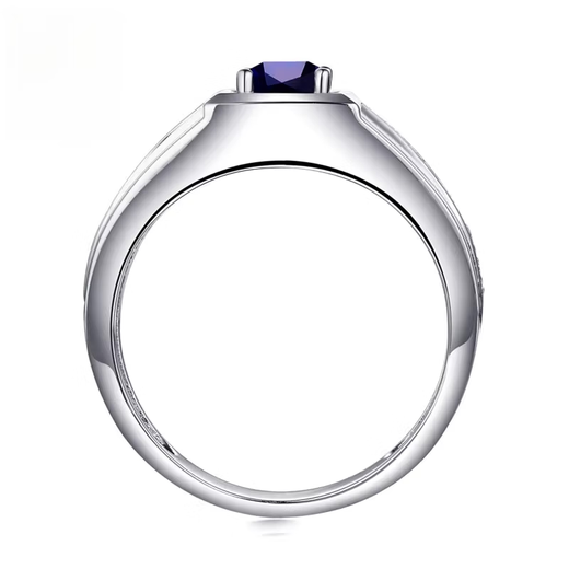 HEEKAIYI ring men's royal sapphire ring luxury jewelry Chinese Valentine's Day birthday gift for husband and girlfriend Royal sapphire ring (main stone about 1.13 carats/flawless selection)