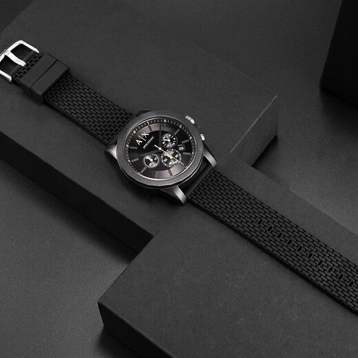 Armani (ARMANI EXCHANGE) watch men's silicone strap quartz European and American watch birthday and New Year gift for boys AX1344