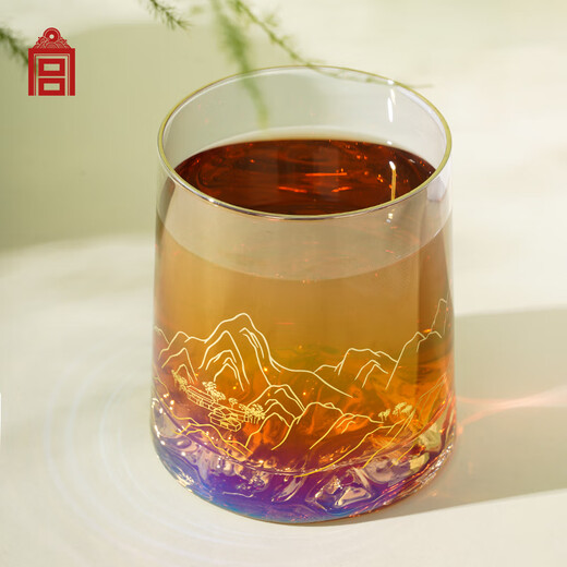 Forbidden City Culture Thousand Miles of Land Colorful Glass Tea Cup Wine Glass Cup for Boyfriend’s Birthday Gift Forbidden City Cultural and Creative Gifts Gift Box 230ml