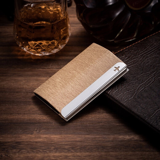 Dänemark Vanlemn Creative Business Car Visitenkartenbox Tragbarer Kartenbeutel Desktop Personalisierte High-End-Visitenkartenhalter kostenlos benutzerdefinierte Logo Khaki