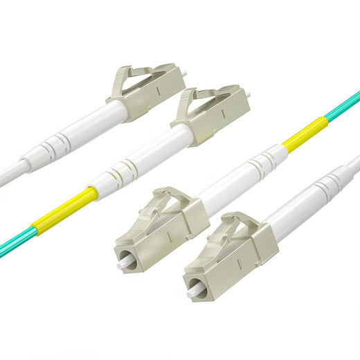 Glasfaserfaserfaser Flexibler Jumper 10 Gigabit Multimode OM3 Faser faserflexibler Feuchtigkeitsfeuchtigkeitsdrahtdraht Faser Multimode OM3 Doppel-Core-Jumper LC-LC (TM) 5 Meter