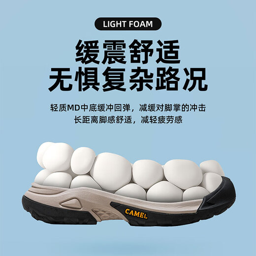 Camel (CAMEL) outdoor hiking shoes for men in summer new style breathable and comfortable hiking sports workwear shoes G14S342046 apricot color 42
