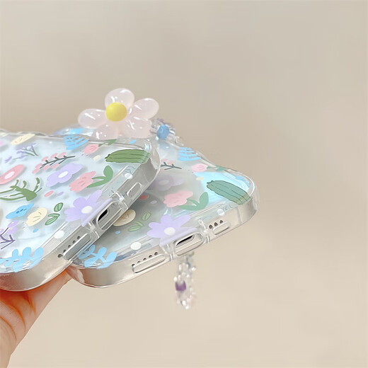 世韩适用苹果16手机壳iPhone16手机保护套镜头全包防摔少女小清新ins风创意透明气囊保护壳软壳带挂绳