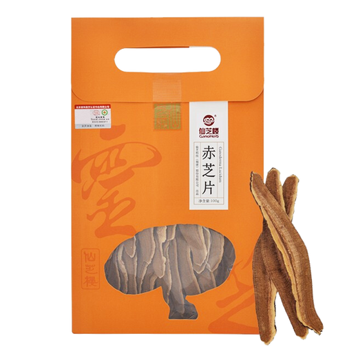 
Xianzhilou brand red Ganoderma lucidum slices 100g/bag purple zhi imitation wild red zhi. Can be made of tea and matched with spore powder. 1 bag of red zhi slices
