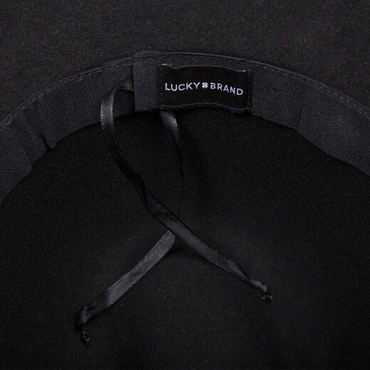 LUCKY BRAND Wool Felt Hat Wide Brim Adjustable Women's Autumn and Winter Versatile Sun Hat Black One Size