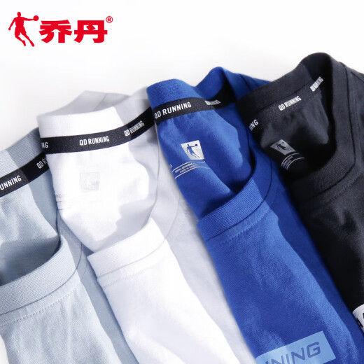 Jordan T-shirt à manches courtes pour hommes 2025 Été Nouveau coton à manches à manches et à manches confortables Jogging pour hommes de sport décontracté blanc 1349 (coton pur) S