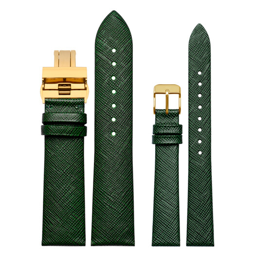Avatar substitute Armani watch strap AR1722 AR1726 AR11149 AR11150 men and women’s bracelet dark green women’s AR-11149 dark green-rose gold pin buckle 14mm