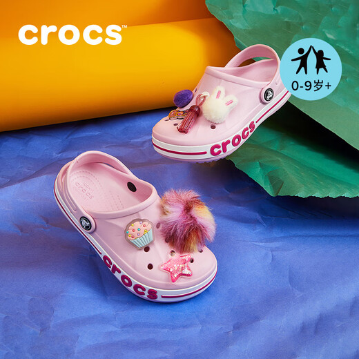CROCS Crocs Baya Crocban Children's Crocs Beach Shoes Boys and Girls Baotou Slippers/207018/207019 Ballet Pink/Candy Pink-6TG 34 (205mm)