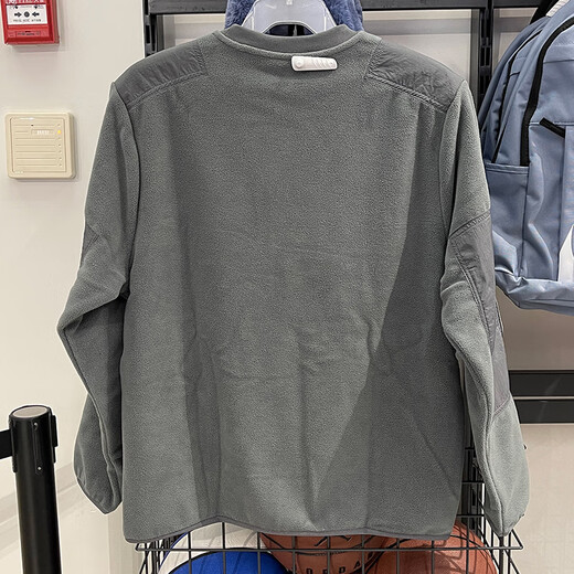 耐克（NIKE） 卫衣外套男士2024春秋季运动服保暖摇粒绒圆领套头衫 DD4855-068灰色 XL