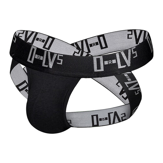 Sexy and interesting double-butt underwear for men with cross-belt T-pants gay GAY thong for men's sexy XXL gray