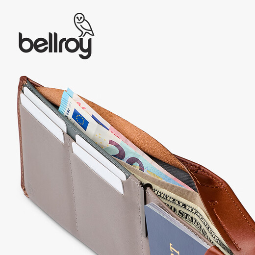 Bellroy澳洲 Travel Wallet新款多功能旅行钱包护照夹皮革防盗刷钱包 陶土红（New