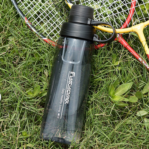 Fuguang portable sports water bottle large capacity explosion-proof space tea cup men's and women's fitness water cup student anti-fall water bottle 800ML black