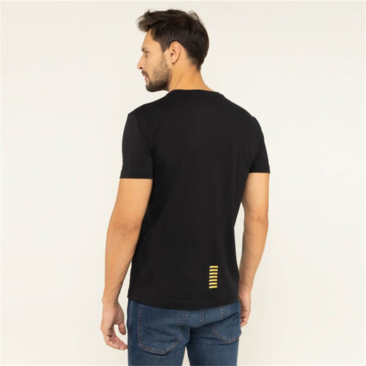 
ARMANI/Armani EA7 Solid color simple casual top for men pure cotton short-sleeved round neck T-shirt 8NPT51 PJM9Z Watermelon Red 1480 XS