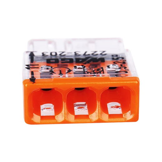 WAGO Wanke terminal block 2273 series 2.5 square hard wire connector wire quick connector parallel line splitter artifact 2273-203 (three holes) 1 piece