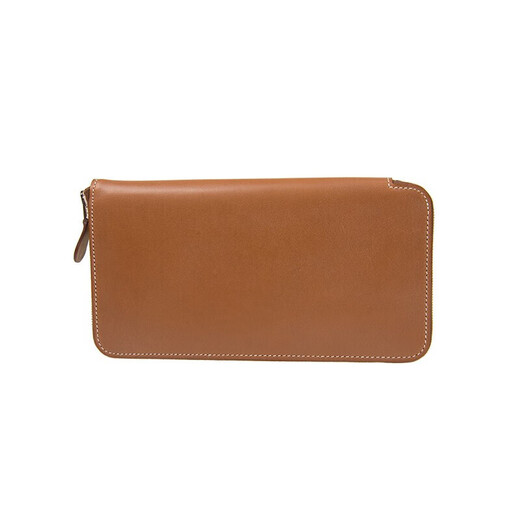 Hermes (HERMES) women's bag wallet wallet retro classic long zipper coin purse lightweight and elegant Chinese Valentine's Day gift brown