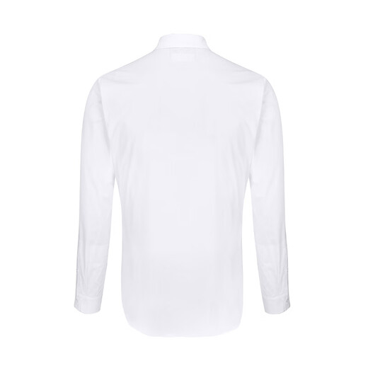 VERSACE JEANS COUTURE奢侈品男装新款男士棉奢华刺绣金标修身长袖衬衫12119 礼物 白色 48