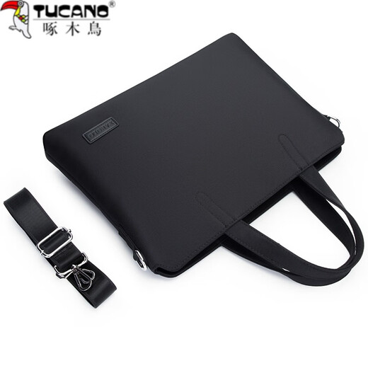 Woodpecker (TUCANO) Tanabata Men's Briefcase Canvas Business Handbag Oxford Cloth Casual Office Bag Full Canvas Diagonal Computer Bag Blue-2 (regular size) Default 1 inch