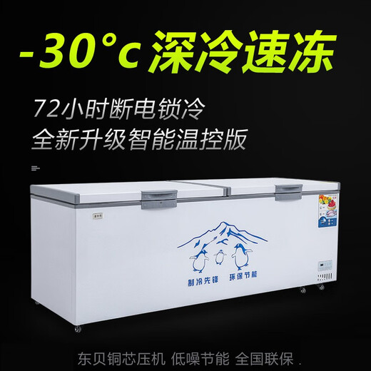 Horizontaler Kühlschrank mit großer Gefrierschrank, Gefrierschrank mit Doppeltemperatur Gefrierschrank, Gefrierschrank mit niedriger Temperatur, Catering, Lagerung mit großer Kapazität, Gefrierschrank, Eintemperaturkupferrohr-Fleischschrank, Kühlschrank, ultra-dünner Gefrierschrank, 688 Eintemperaturkupferrohrverstärkung Version 1720*720*870