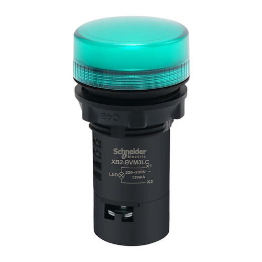Schneider Electric distribution box panel indicator light XB2BVM3LC green LED power signal light AC220V 22mm