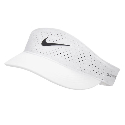 NIKE耐克空顶帽防晒遮阳马拉松运动帽男女网球帽子运动休闲跑步无顶帽 FB6443-100【白色 S /M(头围50-56cm)