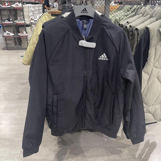 Adidas Jacke Herren Spring 2025 Neue Sportbekleidung gewebte windprofessionelle und warme Casual Pilotjacke JN4855 Schwarz XL