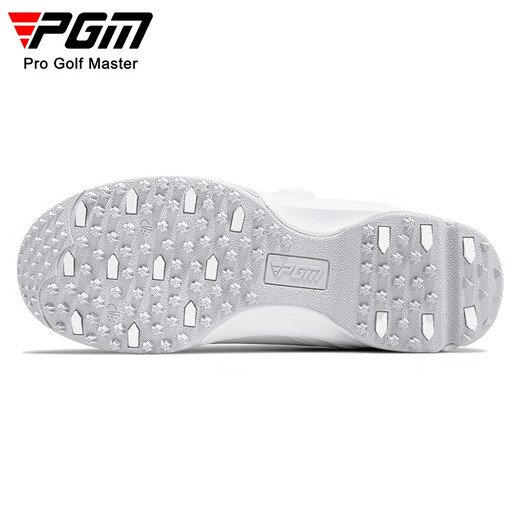 PGM Golf Shoes Women's Sports Shoes Super Waterproof Breathable Holes Knob Laces Anti-Slip Spikes XZ268-White 38